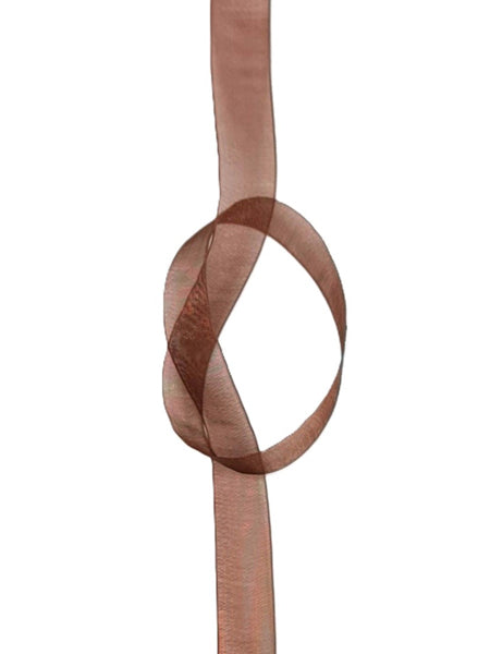 Organza Ribbon - 6 mm Dark Brown