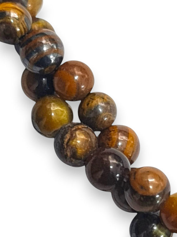 Semi - Precious Stone Beads - Tiger Eye, 6 mm, ±63-Piece