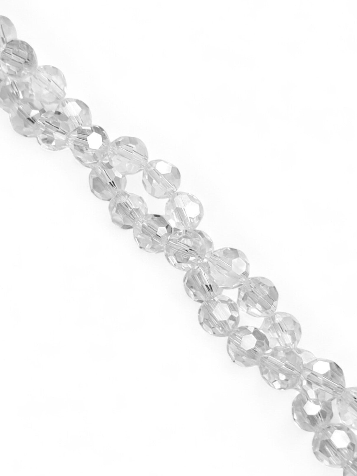 Glass Crystal Beads - Clear, ±3 mm ±155-Piece