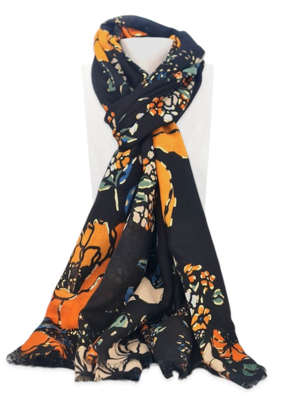 Scarf - Black, ±178×86 cm