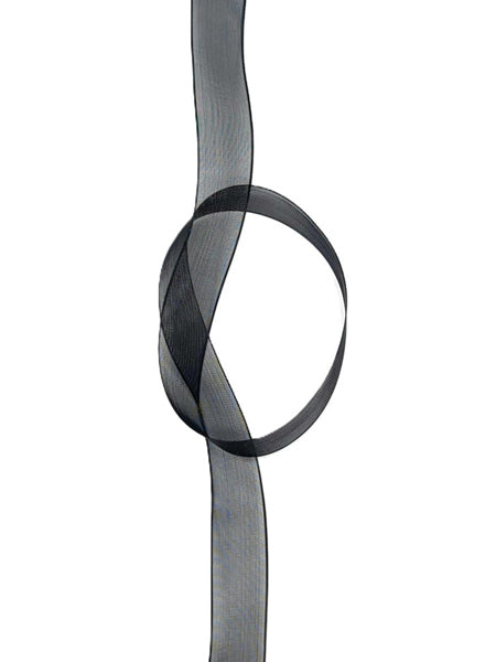 Organza Ribbon - 9 mm Black