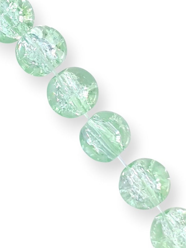Glass Beads - Sparkle, Green, 6 mm, ±140-Piece