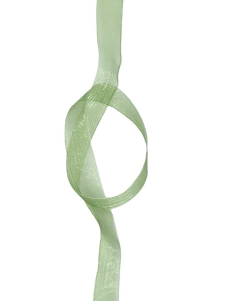 Organza Ribbon - 25 mm Avo Green