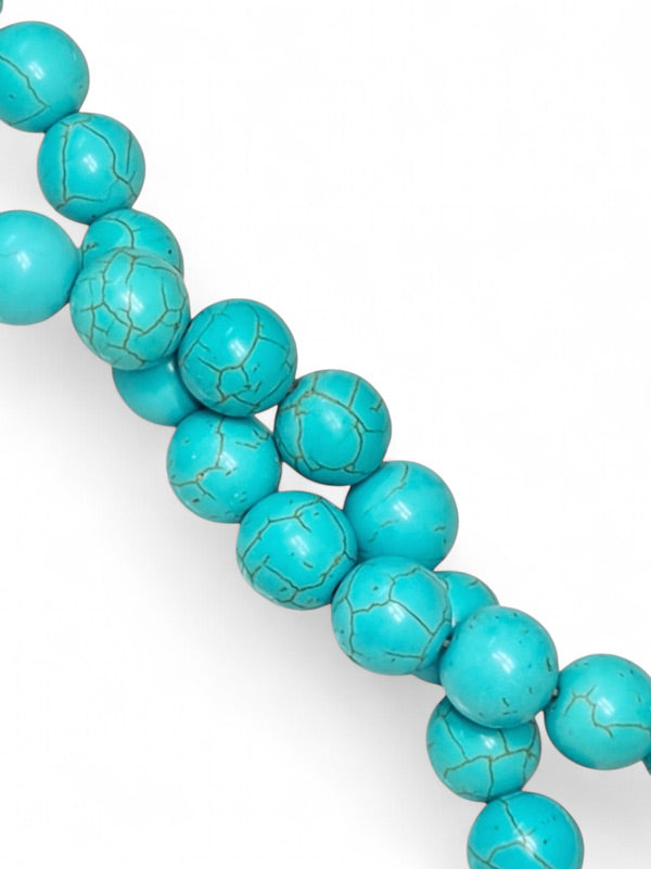 Synthetic Aged Stone - Turquoise, 16 mm ±24-Piece