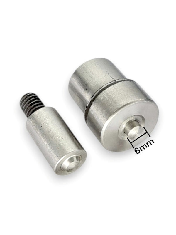 Eyelet Mould - Silver, 6 mm, 2-Piece Set