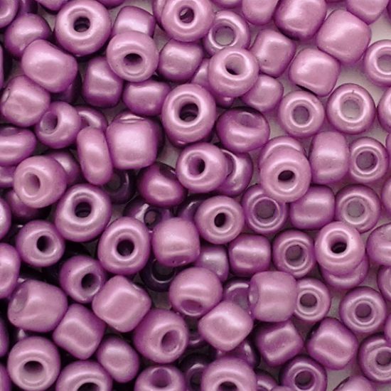 Seed Beads - Size 6/0, Dyed Opaque Purple
