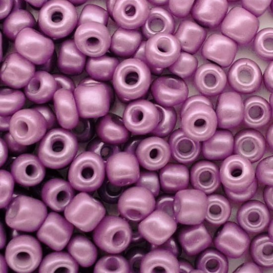 Seed Beads - Size 6/0, Dyed Opaque Purple