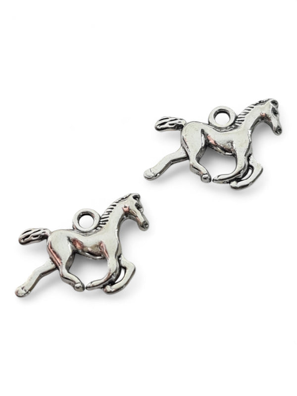 Metal Charm - Horse ±20×25 mm ±30-Piece (image On 2 Sides)
