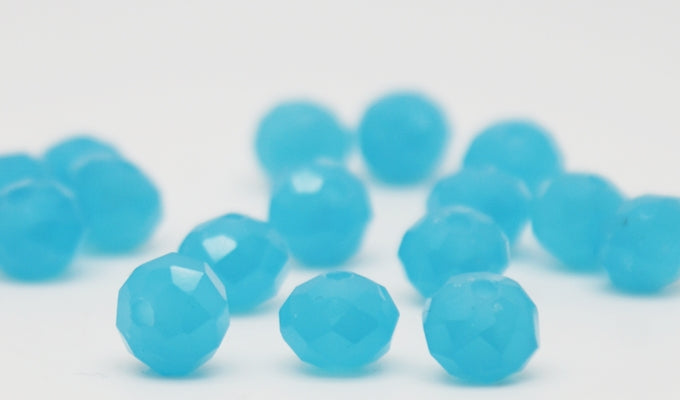 Glass Crystal Rondelle Semi - Transparent Faceted 3x4 mm (hole 1.0 mm)