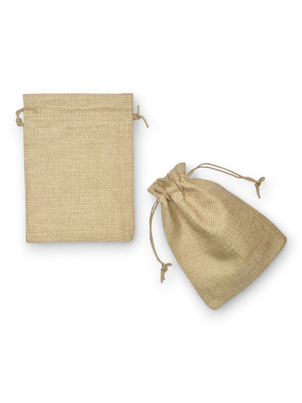 Hessian Bag - Natural, 13×18 cm ±10-Piece