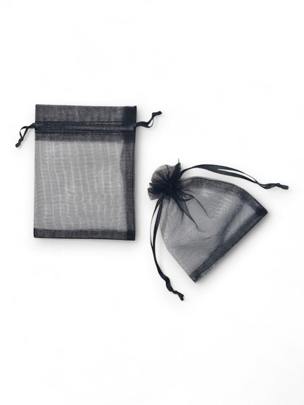 Organza Bag - Black, 9×12 cm ±12-Piece