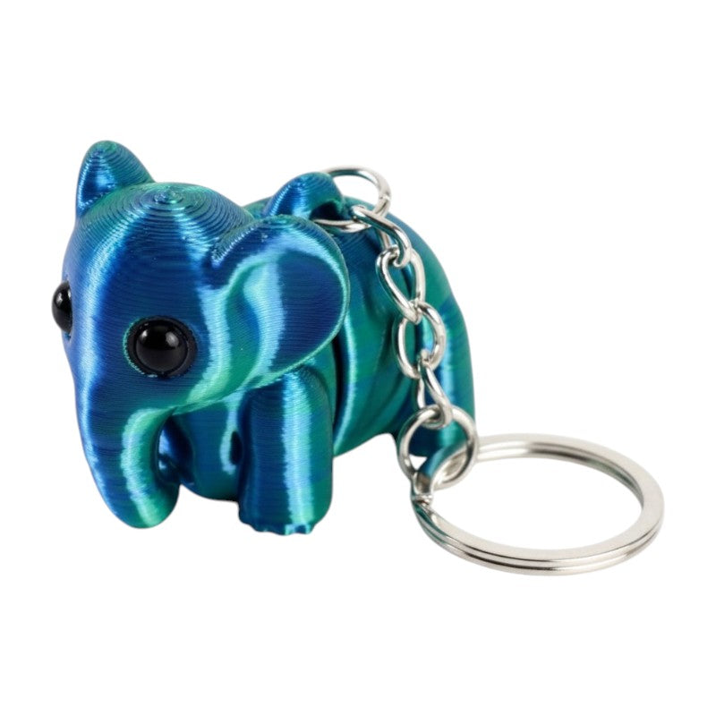 KEY CHARM Elephant - Blue