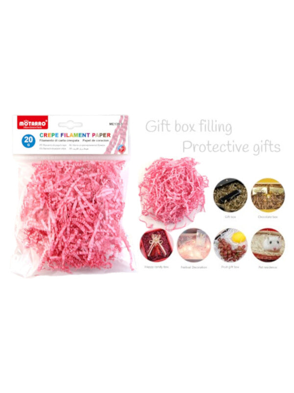 Motarro - Crepe Filament Paper, Light Pink, 20 g