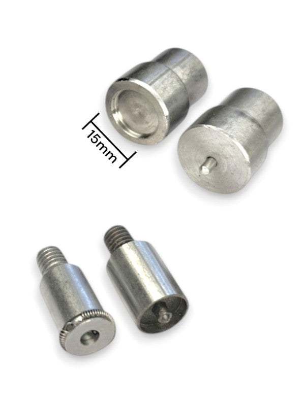 Press Stud Mould - Silver, 15 mm, 4-Piece Set