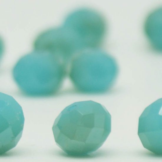 Glass Crystal Rondelle Half Coated AB Semi - Transparent Faceted 3x4 mm (hole 1.0 mm)