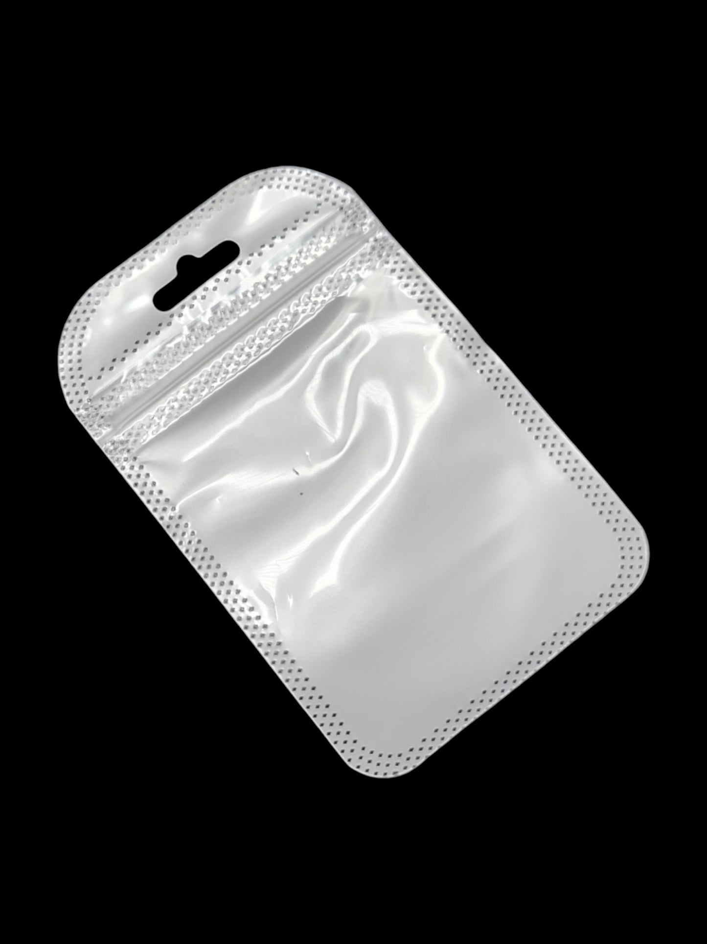 PP Ziplock BAG - Transparent FRONT AND WHITE BACK - Outside ±7×11 Cm - Inside ±6×8 Cm - Thickness 60 Microns ±50-Piece