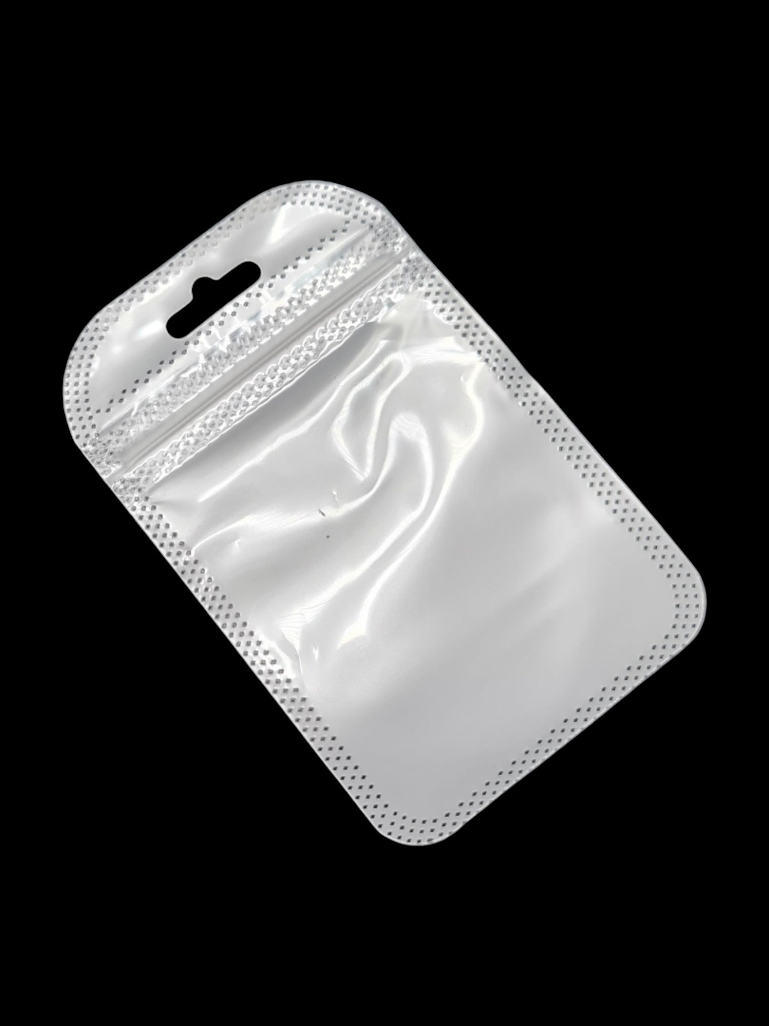 PP Ziplock BAG - Transparent FRONT AND WHITE BACK - Outside ±7×11 Cm - Inside ±6×8 Cm - Thickness 60 Microns ±50-Piece