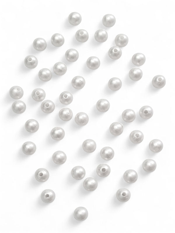 Beads - White, Size 8 mm, ±500 g/2000-Piece