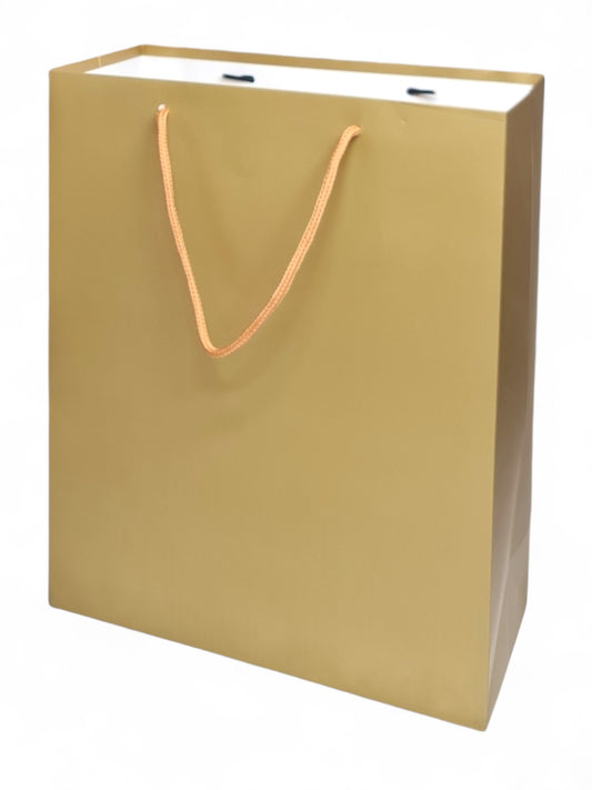 GIFT BAG (L) Gld/blk/sil 26*32 Cm - Gold