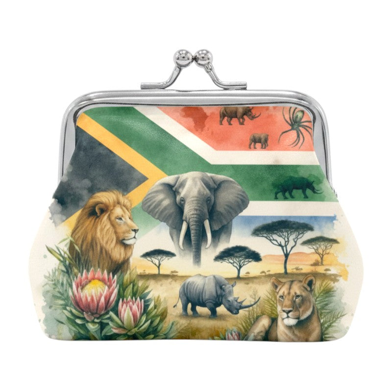 COIN PURSE - SOUTH African FLAG AND BIG 5