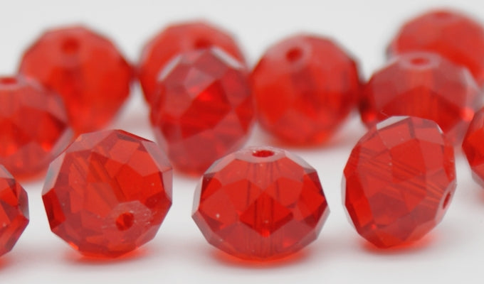 Glass Crystal Rondelle Transparent Faceted 3x4 mm (hole 1.0 mm)
