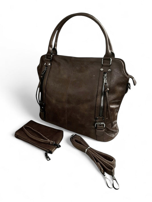 Ladies Bag - Dark Brown ±33×37×16 cm