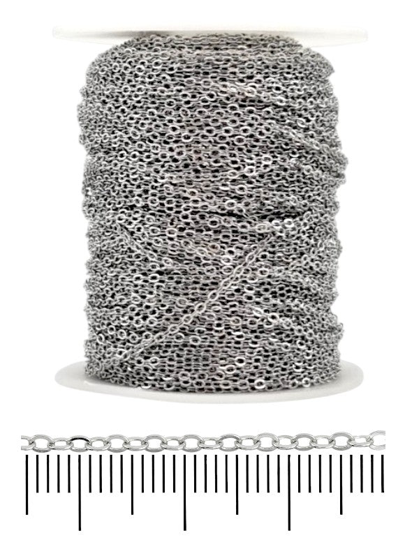 Chain - Silver, 2×2.5 mm, ±88 m