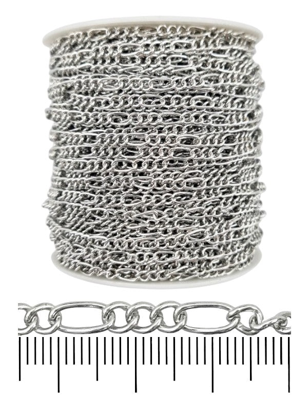 Chain - Silver, 4×5 And 4×9 mm, ±47 m