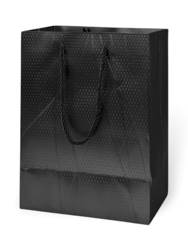 GIFTBAG PLAIN with DOTS 18*23*10 cm - Black