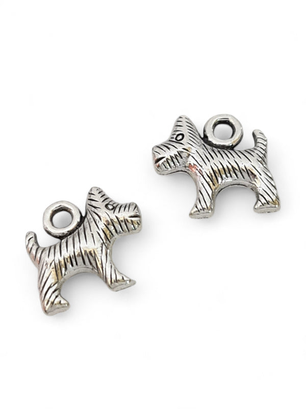 Metal Charm - Dog ±13×13 mm ±50-Piece (image On 2 Sides)