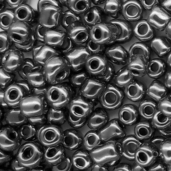 Seed Beads - Size 8/0, Lustre Gunmetal
