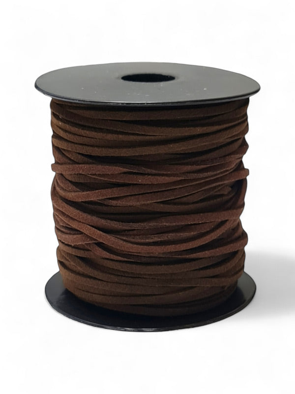 Faux Suede Cord - Dark Brown, 2.5 mm, ±45 m Reel