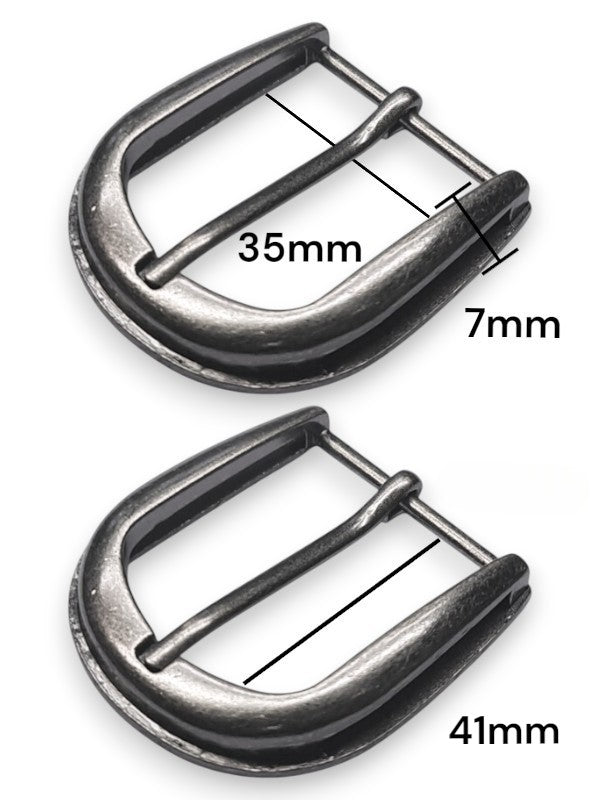 Belt Buckle - Silver, Inside Measurement 35×41×7 mm, ±5-Piece
