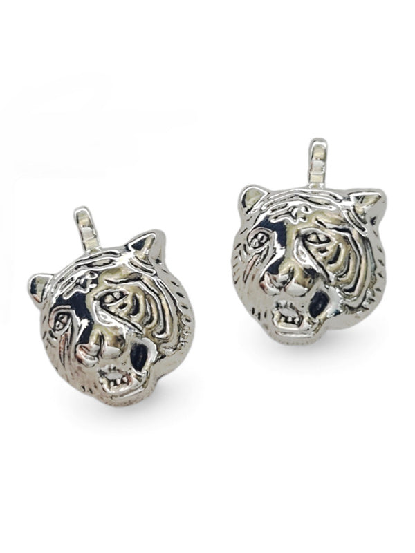 Metal Charm - Tiger Head ±24×19 mm ±30-Piece (image On 1 Side Only)