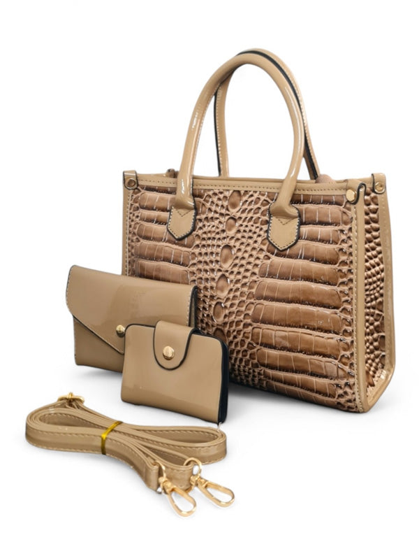 Ladies Bag - Taupe ±21×28×11 cm