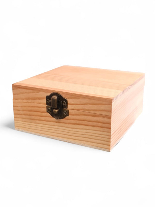 Wooden Craft Box ±12×12×5.5 cm