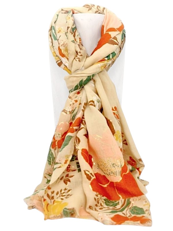 Scarf - Beige, ±184×84 cm
