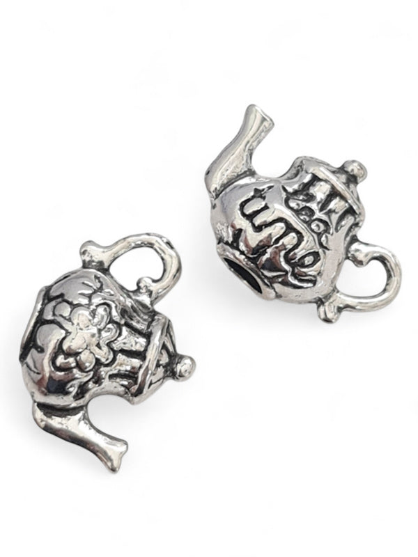 Metal Charm - Teapot ±22×26 mm ±25-Piece