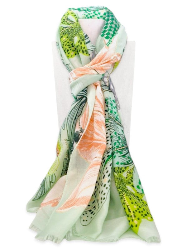 Scarf - Green, ±196×84 cm