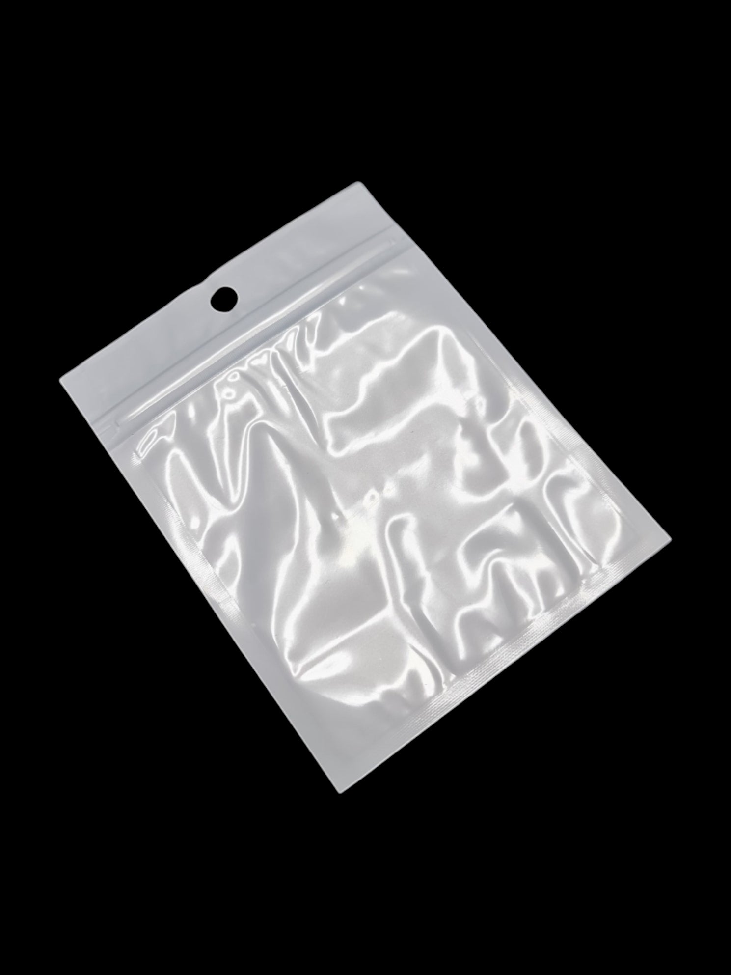 PET Ziplock BAG - Transparent FRONT AND WHITE BACK - ±10×13 Cm ±100-Piece