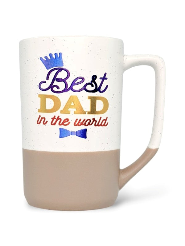 Ceramic MUG - BEST DAD IN THE WORLD - BOW TIE - Height 134 Mm