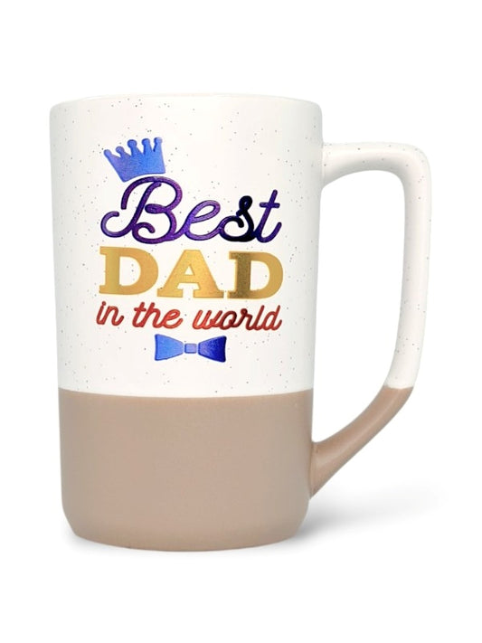 Ceramic MUG - BEST DAD IN THE WORLD - BOW TIE - Height 134 Mm