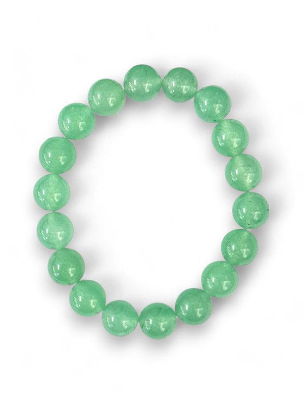 Earth Stone Bracelet Elasticated - Aventurine, Round