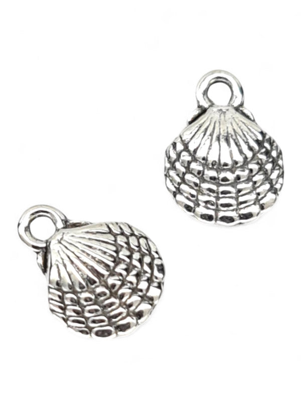 Metal Charm - Shell ±18×15 mm ±50-Piece (image On 2 Sides)