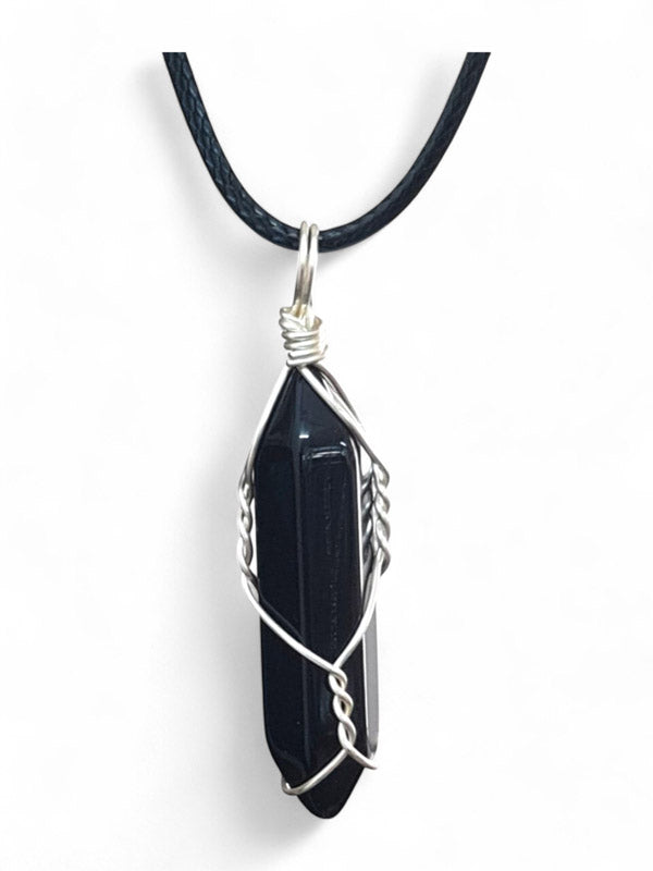 Earth Stone Beads - Wired Drop, Onyx