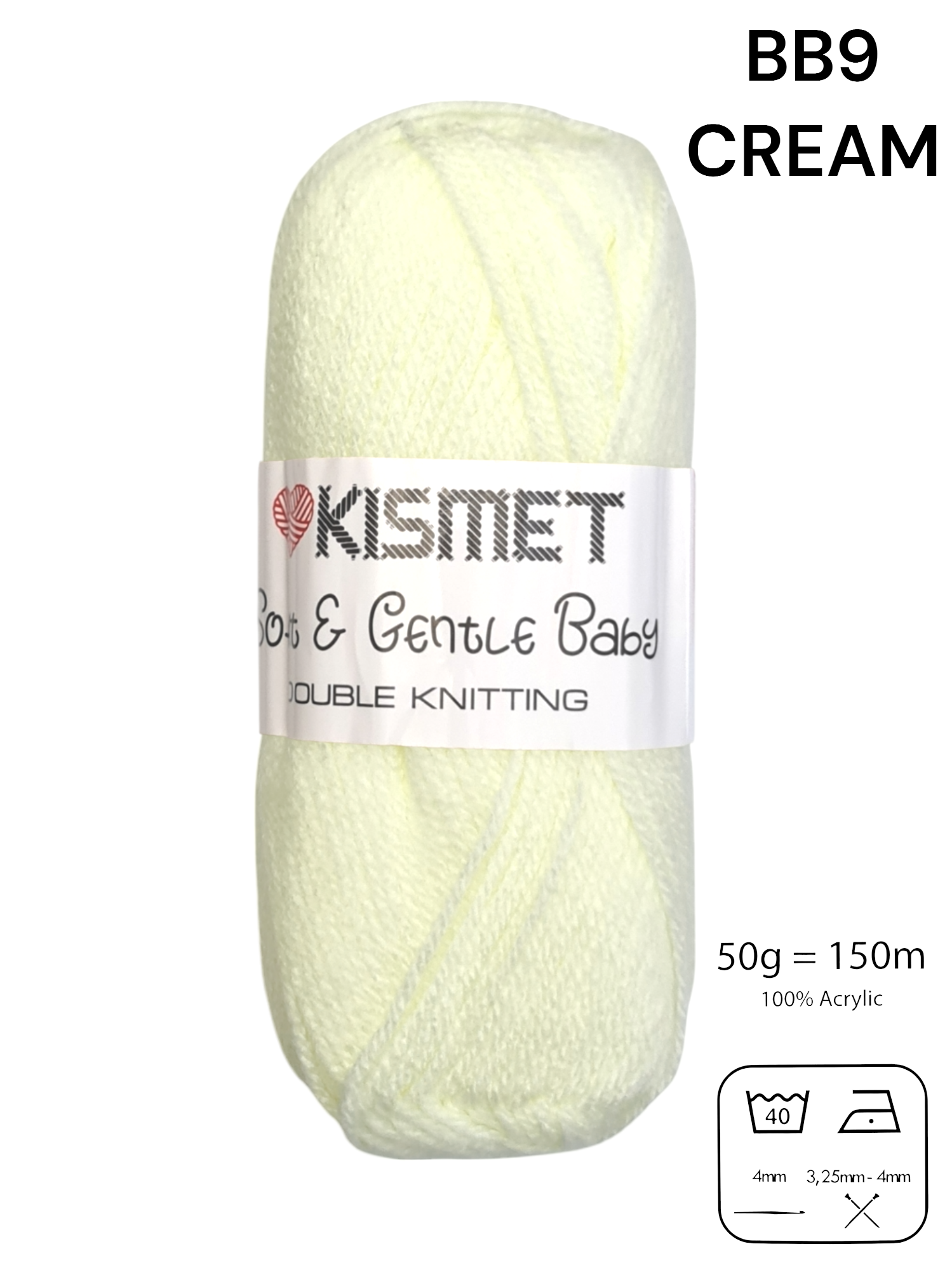 Soft And Gentle Baby - Double Knitting, 100% Acrylic, Bb9 Cream