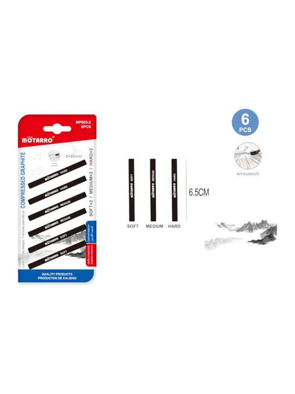 Motarro Compressed Graphite - 6.5 mm, 6-Piece