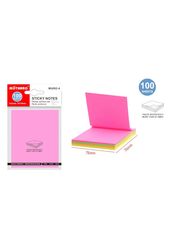 Motarro Sticky Notes - 100 Sheets