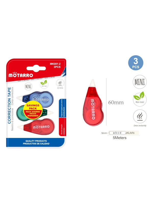 Motarro Correction Tape - Set Of 3