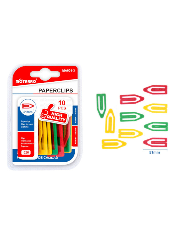 Motarro Paperclips - 51 mm, 10-Piece